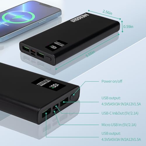 MFAOSHI 10000mAh Power Bank 22.5W PD QC Fast Charging Portable - 1