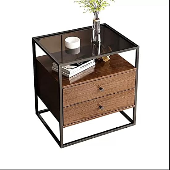 新品 ☆ 木製 ガラストップ エンドテーブル 60×60×60cm コーヒー