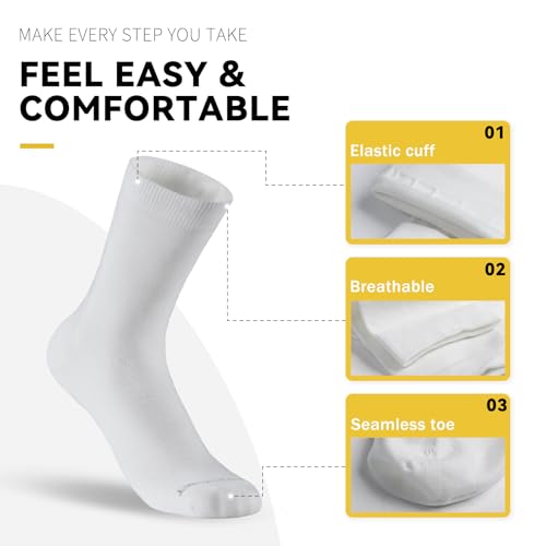 Merino Protect Thin Merino Wool Crew Sock for Men Women Lightweight Hiking Socks Soft Mid Calf Dress Socks 4 Pack3