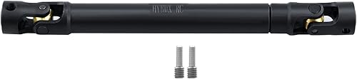 Miniatura 7 de HYBDX Rc Eje de transmisión de aluminio para 110 RC car Track Axial SCX10 Gladiator YK4082 TRX4 TF2 D110 RC Crawler eje de transmisión (negro, 4.92