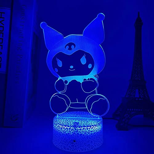 Minuse Anime Kuromies Figure 3D Night Light For Kids Fans,16 Colors Changing With Remote Control,Children Room Decor,Figure Manga Illusion Led Toy Lamp Christmas Gifts For Girls Boys #TOP3