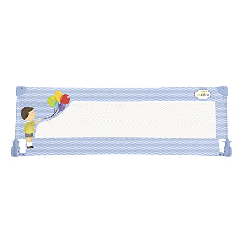Asalvo 11510 - Barrera de cama 150 cm para bebés, diseño globos, color celeste