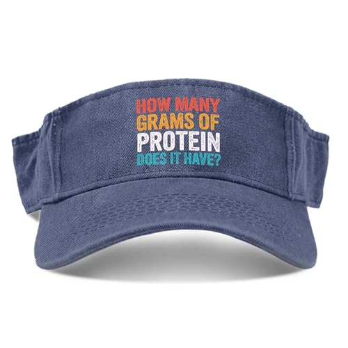 How Many Grams of Protein Hat Washed Distressed Baseball Visor