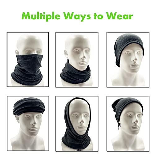 Beurlike 2 Pack Winter Neck Warmer Gaiter Women Men Fleece Warm Windproof Face Scarf Cover Ski Mask for Cold Weather4
