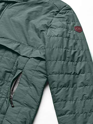 Cutter & Buck Herren Lightweight Primaloft Fill Rainier Half Zip Popover Jacket Alternativer Daunenmantel, Hunter Melange, Small