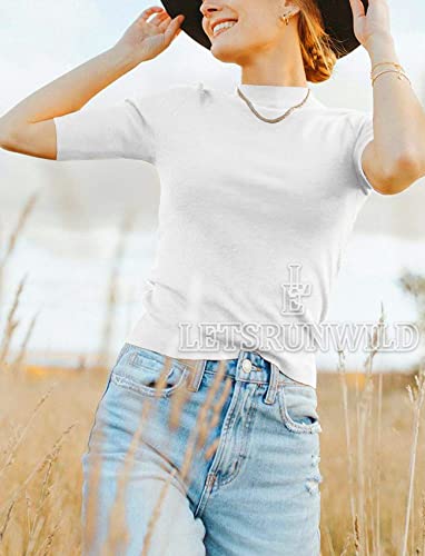 LETSRUNWILD Business Casual Tops for Women Dressy Cute Tops Mock Turtleneck Tshirts Shirts2