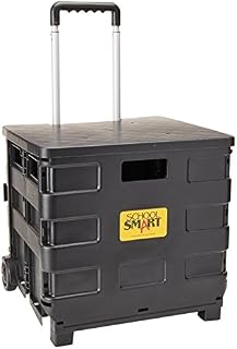 School Smart Letter Size Folding File Cart with Handle, 11 x 11 x