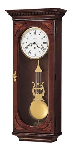 Howard Miller Au Sable Wall Clock II 549-403 – Windsor Cherry Home Decor with Mechanical, Key-Wound Triple-Chime Movement