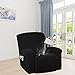 Wasserdicht Fernsehsessel Sofa Abdeckung, Elastischer Relaxsessel Sofahusse Mit Elastischer Boden Seitentasche Armlehne Handbuch Elektrisch Fernsehsessel Sofabezug Für Haustier Kind-Schwarz-1Stck
