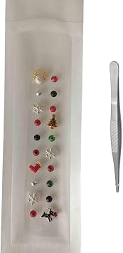 Magnetic Beads Ear Seeds Acupuncture Kit Decorative Ear Acupuncture for Relaxation Balance Health Point Massage for EverydayChristmas - 20 pcs