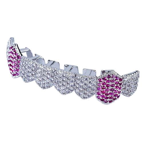 Grillz inferiores de oro 18k y plata microincrustada, regalo ideal unisex