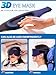 SARISUN Airplane Head Strap 3D Eye Mask, Travel Pillow Alternative for Long Flight, 360° Support Sleep Head Hold, Stop Bobblehead, Ultra-Compact Lightweight Travel Essentials, Black