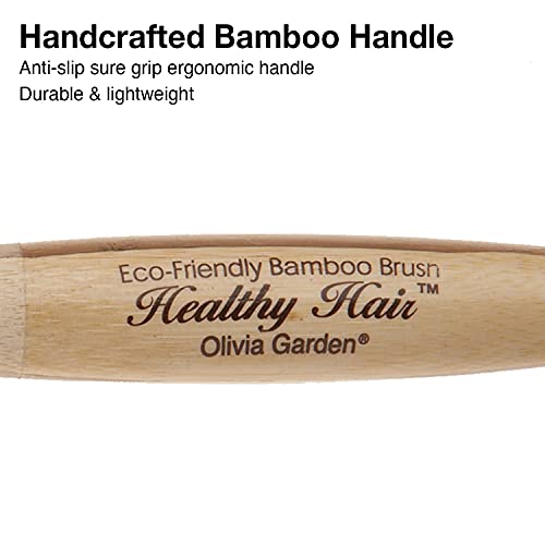 Olivia Garden Healthy Hair Eco-Friendly Bamboo Ionic Thermal Round Hair Brush HH-23 (1\")