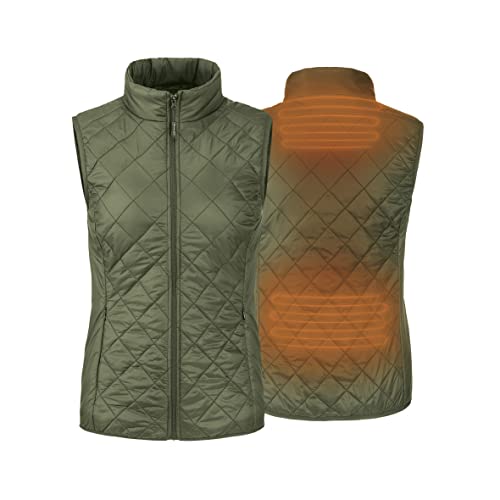 Veste chauffante sans manches gilet thermique kaki femme XS 30seven vêtement ajusté efficace - 3
