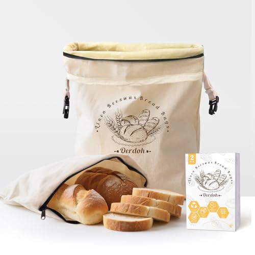 Oerdoh Bread Bags for Homemade Bread - 2 Packs XL Reusable
