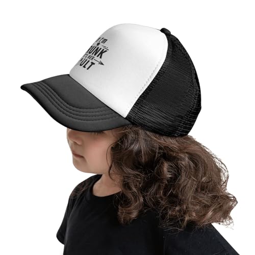 If I'm Drunk It's Her Fault Mesh Toddler Hat Sun Protection Baby Boy Baseball Cap for Outdoor Beach Kids 7