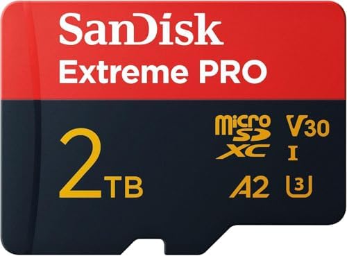 샌디스크 2TB 익스트림 프로 MicroSDXC 메모리 카드, GoPro Lit Hero, Max 2, HERO13 블랙, 울트라 와이드 (SDSQXCD-2T00-GN6MA), Everything But Stromboli 리더 1개 포함 번들 — 사진 3