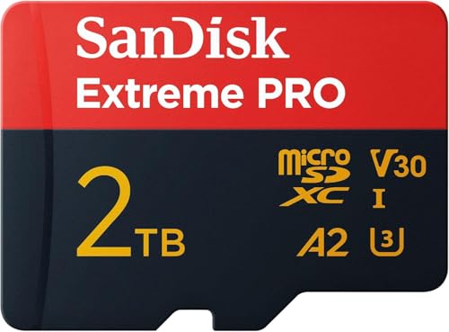 Image of SanDisk 2TB Extreme Pro MicroSDXC Card, Works with GoPro Action Cameras | Compatible with GoPro Lit Hero, Max 2, HERO13 Black (SDSQXCD-2T00-GN6MA) Bundle with (1) Everything But Stromboli Reader