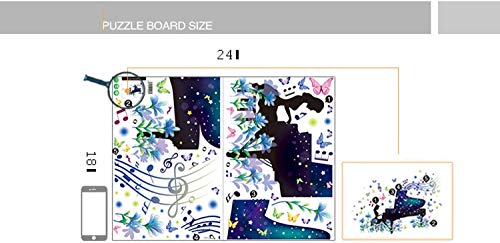 Sengter Piano Girl Wall Decals Removable Wall Murals Peel And Stick Wallpaper Self-Adhesive Wall Stickers Wall Art Wall Posters Wall Decor For Bedroom Teen Girl Living Room Dance Room Home #TOP1