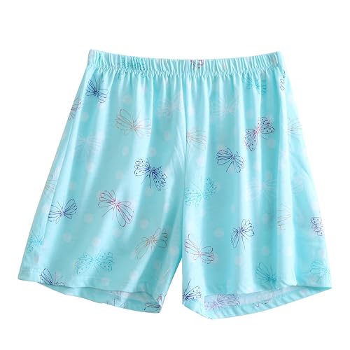 Image of PNAEONG 3 Pack: Womens Pajamas Shorts Set Soft Elastic Waist Lounge Shorts Printed PJ Bottoms