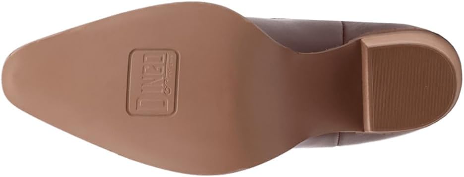 Dingo Womens Hensley Embroidered Snip Toe Pull On Dress Boots Mid Calf Mid Heel 2-3" - Brown