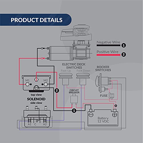 Five Oceans Fo3292 Dual Direction Reversing Windlass Solenoid, 2-Wire Motors, 12 Volts, Up To 1500 Watts, Built With Grade Marine Materials, Easy Installation #TOP4