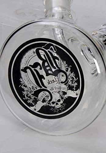 Black Leaf Wasserpfeife, EIS-Bong, Glasbong | Ice Bong gelb/rot | 35 cm, NS 19 (18,8mm), NS 14 (14,5mm) | rot/gelb | 9… – Bild 5