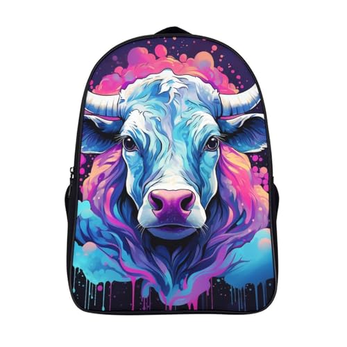 Mochila escolar para niños Musk Cow de dibujos animados 3D bolsa infantil de 40x28x16cm