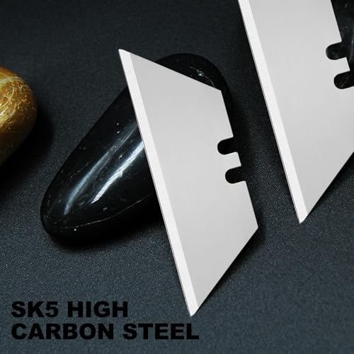 Trapezklingen,Teppichmesser Klingen,Trapezklingen Messer,Messer Klingen,Klingen,Ersatzklingen,Scharf,SK5-Stahl,0.6 mm Klingenstärke,10 Stück