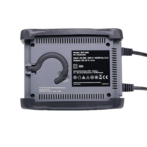 Schumacher Electric SPX459-6A Cargador Batería Coche 12V - Mantenimiento Inteligente - AGM, Estándar, Gel, Calcio, Start&Stop, Litio (LiFePo4) - imagen 5
