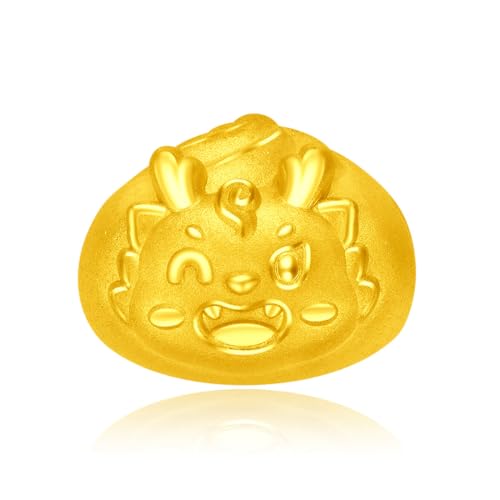 CHOW TAI FOOK 999 Pure 24K Gold Year of Dragon Fortune Bun Charm