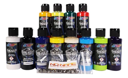Createx 2oz Wicked 12 Opaque Paint Set with UMOs.