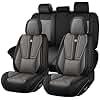 BYXN Car Seat Cover for KIA K5 2021-2026,Leather Seat Cover for Car,Breathable Vehicle Cushions Cover Waterproof Protectors Seat Protector, (Full Set,Black&Gray)