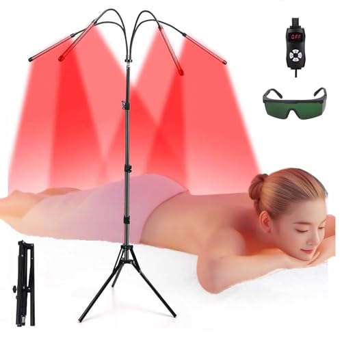 Lámpara de terapia de luz roja, luz de calentamiento por infrarrojos de 660 nm y 850 nm para rostro, espalda, cuerpo, alivio del dolor y antienvejecimiento, panel de luz roja de 120 piezas LED