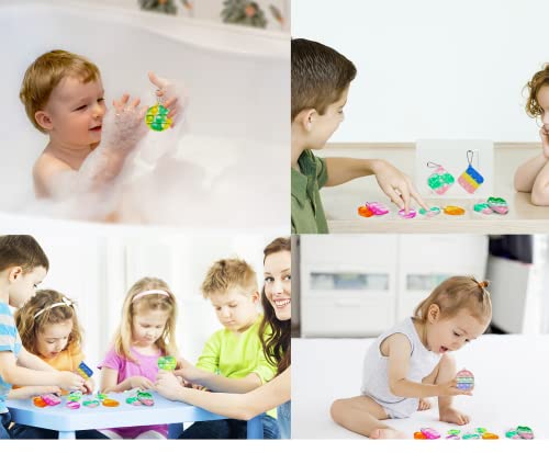 Pop Fidget Toys Valentine's Day Gifts for Kids Party Favors Mini Pop Keychain It Fidget Toy Packs for Classroom Prizes Sensory Toys (36PCS Three Shape) 5