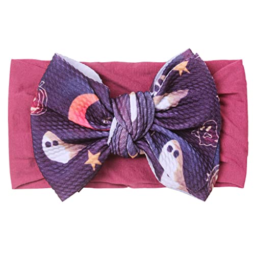 Faixas de cabelo de nylon para bebês de Halloween, laços de cabelo, elásticos de cabelo, acessórios