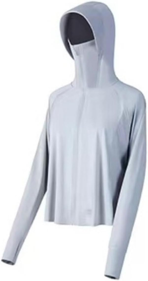 Jackets, cool summer sun protection, short jackets with hats, outdoor clothing Shirts For Women(Gray)