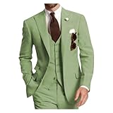 Traje de Novio Trajes de 3 Piezas for Hombre, for Fiesta Negocios, con Solapa Pico, Dos Botones, for Boda, Novio, Esmoquin, Chaqueta, pantalón y Chaleco para Hombre(Gold,XXS)