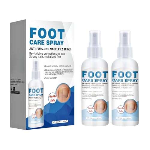 2PCS Foot Spray –Athl-et-es Foot Spray for Toe-nail & At-hle-te'S Foot,Natural Tea Tree Oil Formula for Nail,Foot Peeling Sprays,Odour Control & Dry Skin Care