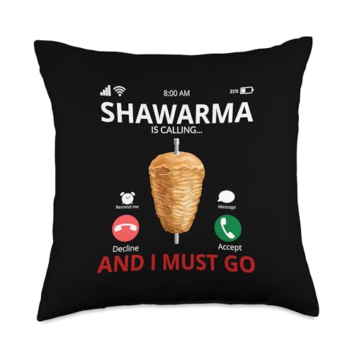 Funny Shawarma Lover Gifts & Co. Shawarma is Calling Throw