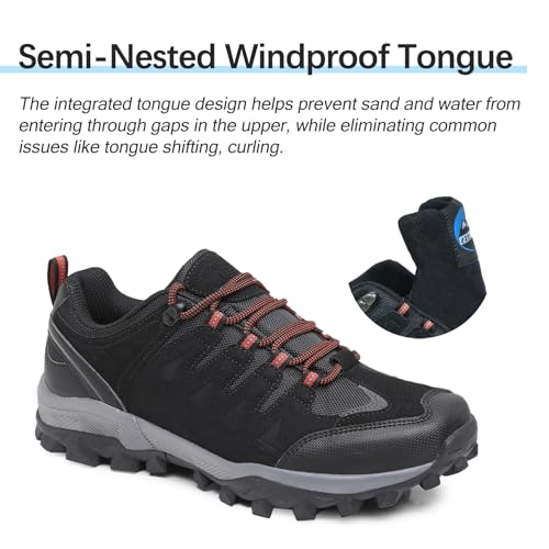 Men's Hiking Shoes Outdoor Casual Sneakers Non Slip Comfortable Breathable Walking Work Trekking Climbing Camping Travel Trail Running Grip Durable Classic Fashion3