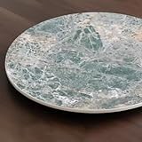 Xxbbyubo Lazy Susan Mesa Redonda Bandeja Giratoria de Mármol para Mesa de Comedor, 80 90 100cm Grande Antideslizante Plato Giratorio, para Reuniones Familiares(Light Green,40in)