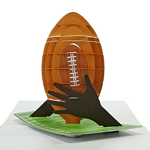CUTPOPUP Rugby Fathers Day Pop Up Card, Birthday Pop Up Card, 3D Popup Greeting Cards, 3D Birthday Card With Blank Note, Handmade 3D Popup Birthday Card.