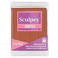 Sculpey SU 6665 Souffle Cinnamon 1.7oz 48g Polymer Clay, Brown