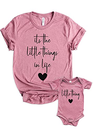 Teeny Fox Little Things in Life Mother Daughter Matching Outfits Mom and Me Cute Family Shirts