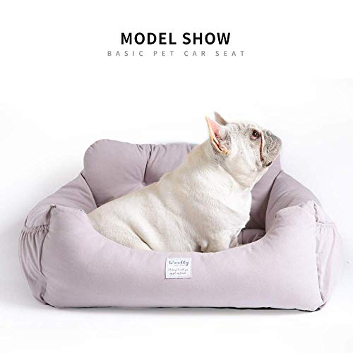 Aidou Dog Car Seat, Dog Booster Seat For Small Medium Large Dogs Cats,Pet Travel Booster Seat, Dog Safety Car Seat With Storage,Dog Car Bed Dual-Use For Car And Home (Midium Grey) #TOP1