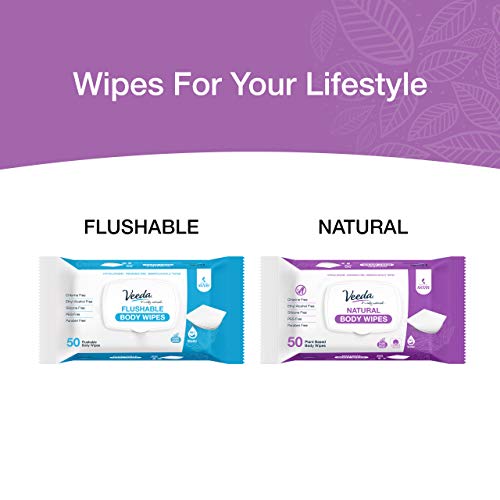 Veeda Natural Wipes for Adults, Hypoallergenic & pH Balanced Wet Wipes - Unscented Personal Cleansing Body Wipes Safe for Sensitive Skin - Image 8