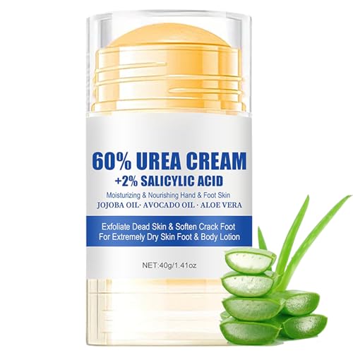 Urea Cream 60 Percent for Feet, Urea Foot Cream, Foot Cream for Cracked Heels and Dry Skin, Callus Remover Nourishes Soften, Foot Moisturiser for Women&Men,Maximum Strength, 40g