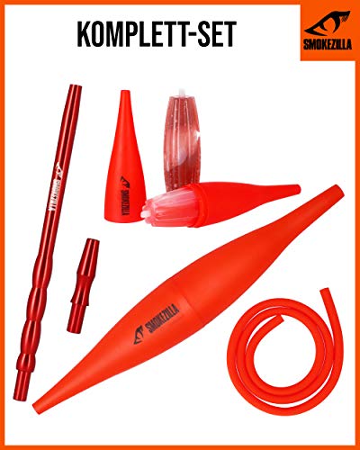 SMOKEZILLA® Ice Bazooka COOLIN - Shisha Mundstück Set In Rot - Hochwertiges Shisha Zubehör Aus Aluminium - Inklusive… – Bild 3