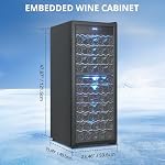 80 Bottle Wine Fridge, Freestanding Wine Cooler Refrigerator with Precision Temperature Control 41°F-64°F, Quiet Operation Compressor & Double-Pane Glass Door for Red/White Wine, Beer